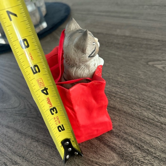 Red Cat Figurine in Festive Bag - Picture 7 of 8